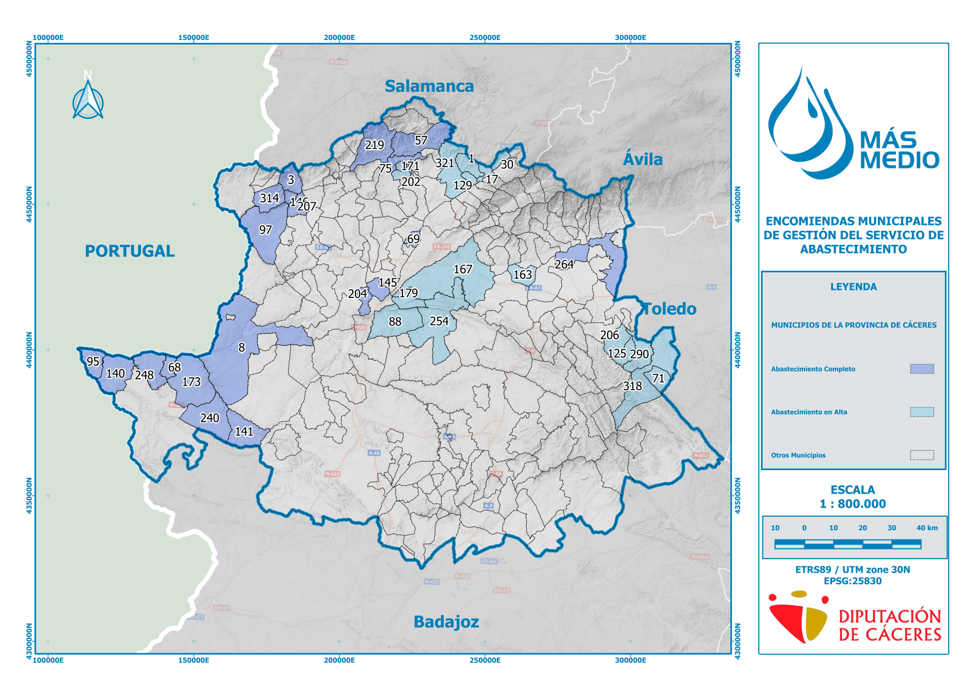 Mapa de gestión de abastecimiento